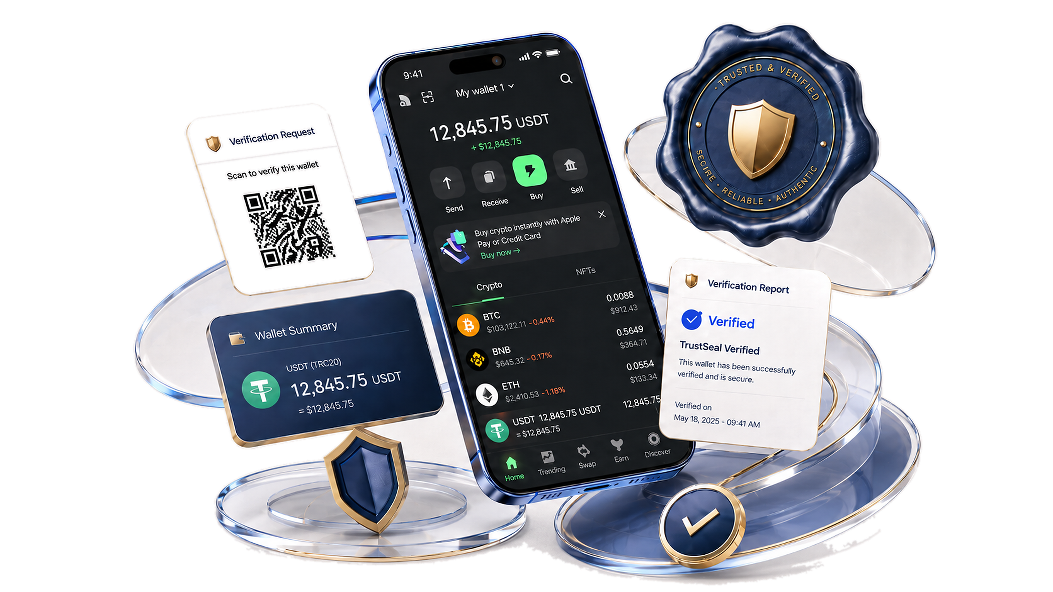 Mobile trading interface with QR code scanning